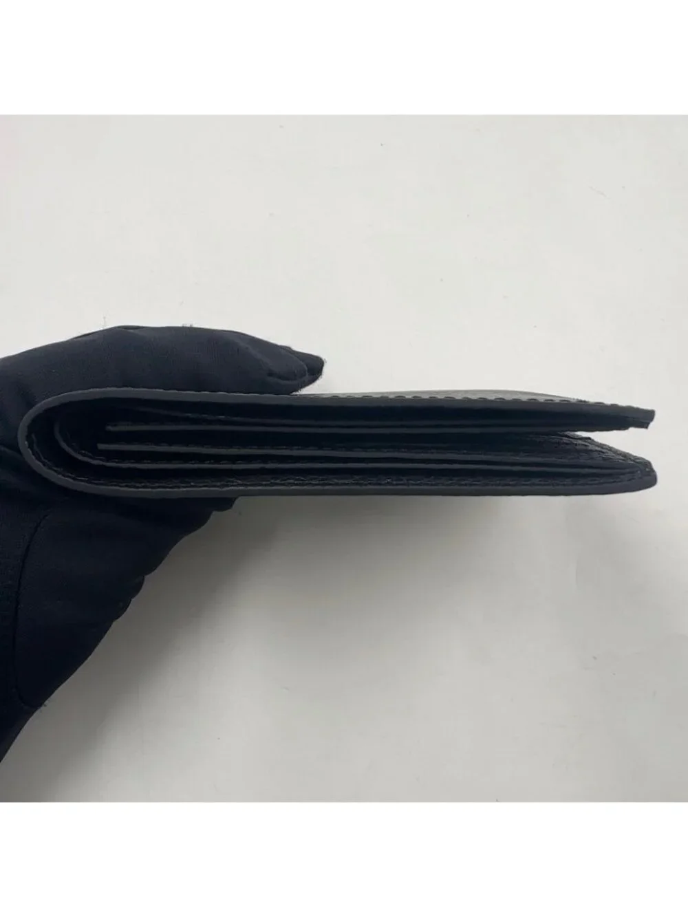Louis Vuitton Portefeuille Calf Correspondence Leather Black Bi Foldwallet